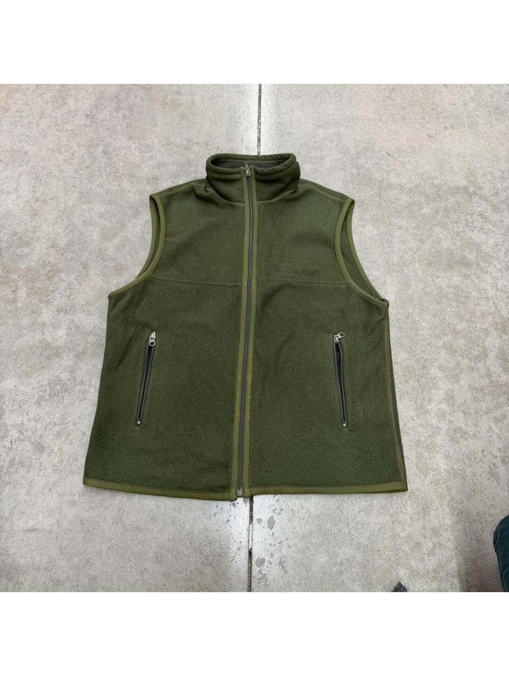 vintage patagonia synchilla forest green small logo fleece vest size medium